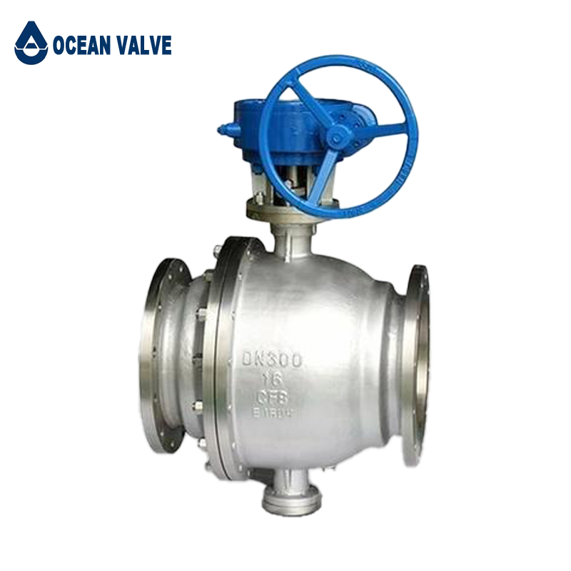 Turbo Gearbox Stainless Steel Fixed Ball Valve