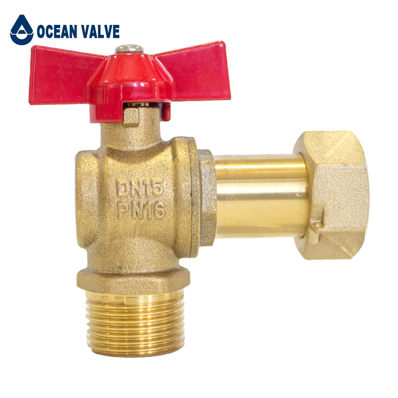 Angle water meter union ball valve