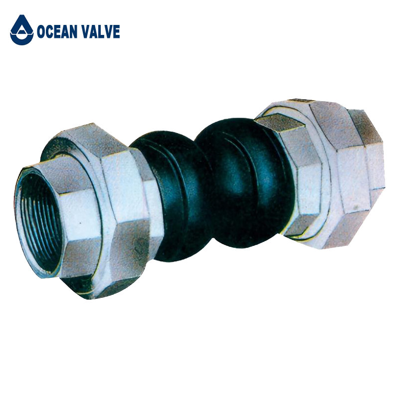 Double Ball Rubber Expansion Joints Threaded Ends