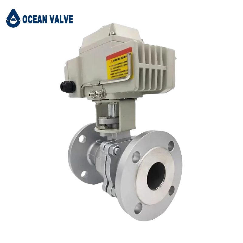 Electric Flange Ball Valve Stainless Steel for Water OEM Supported