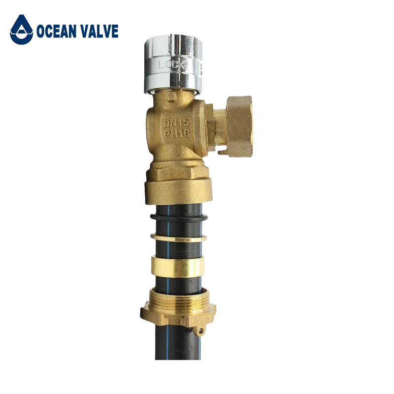 Female Magnetic Brass Angle Type Lockble Valve