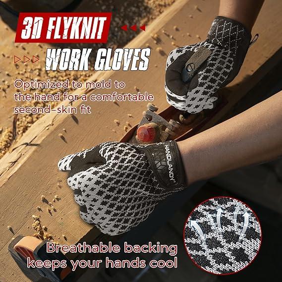 3D Flyknitting Flexible & Breathable Mechanics Gloves 6248 (3)