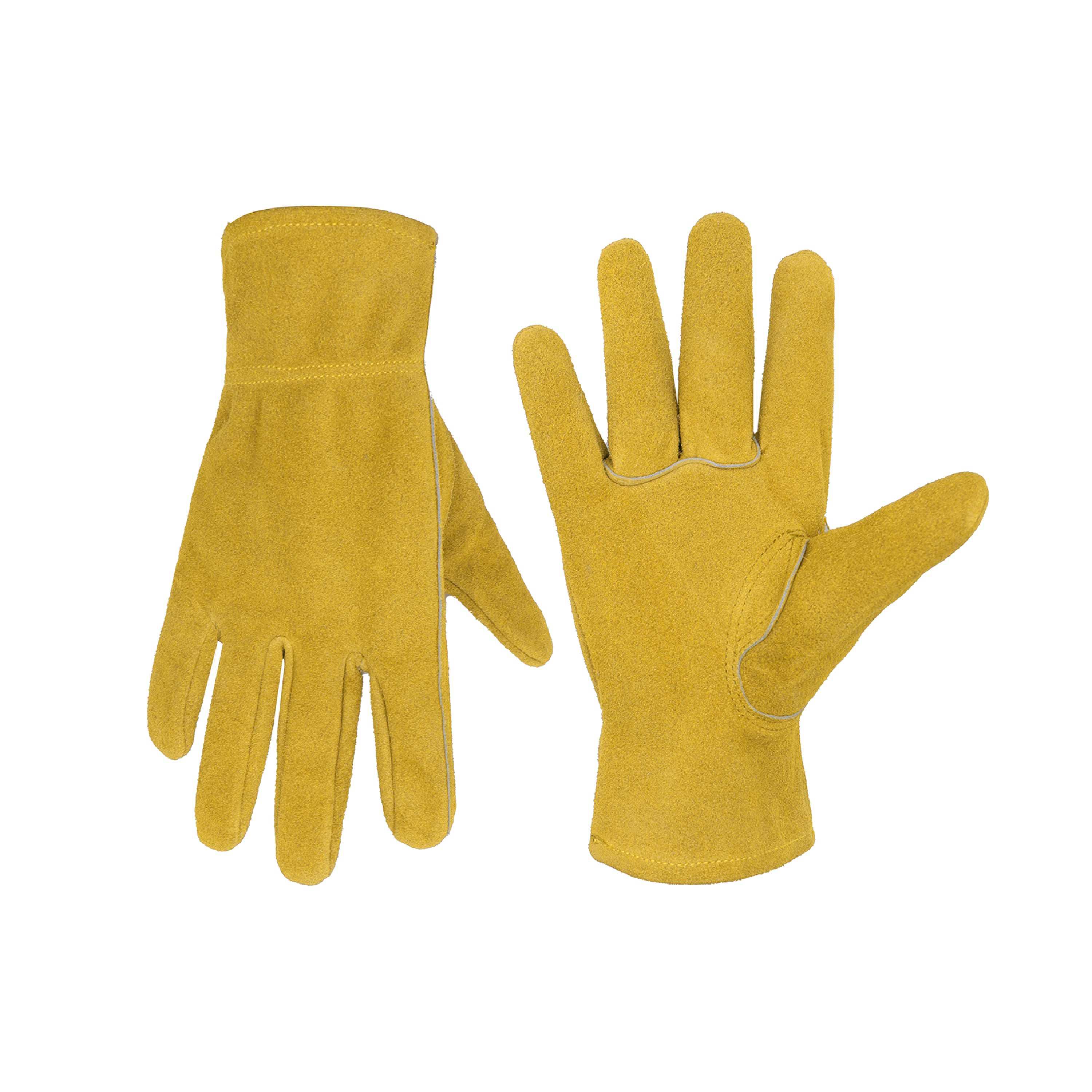 5158 PRISAFETY yellow cow split leather Cute children gardening Home DIY kids garden gloves for kids