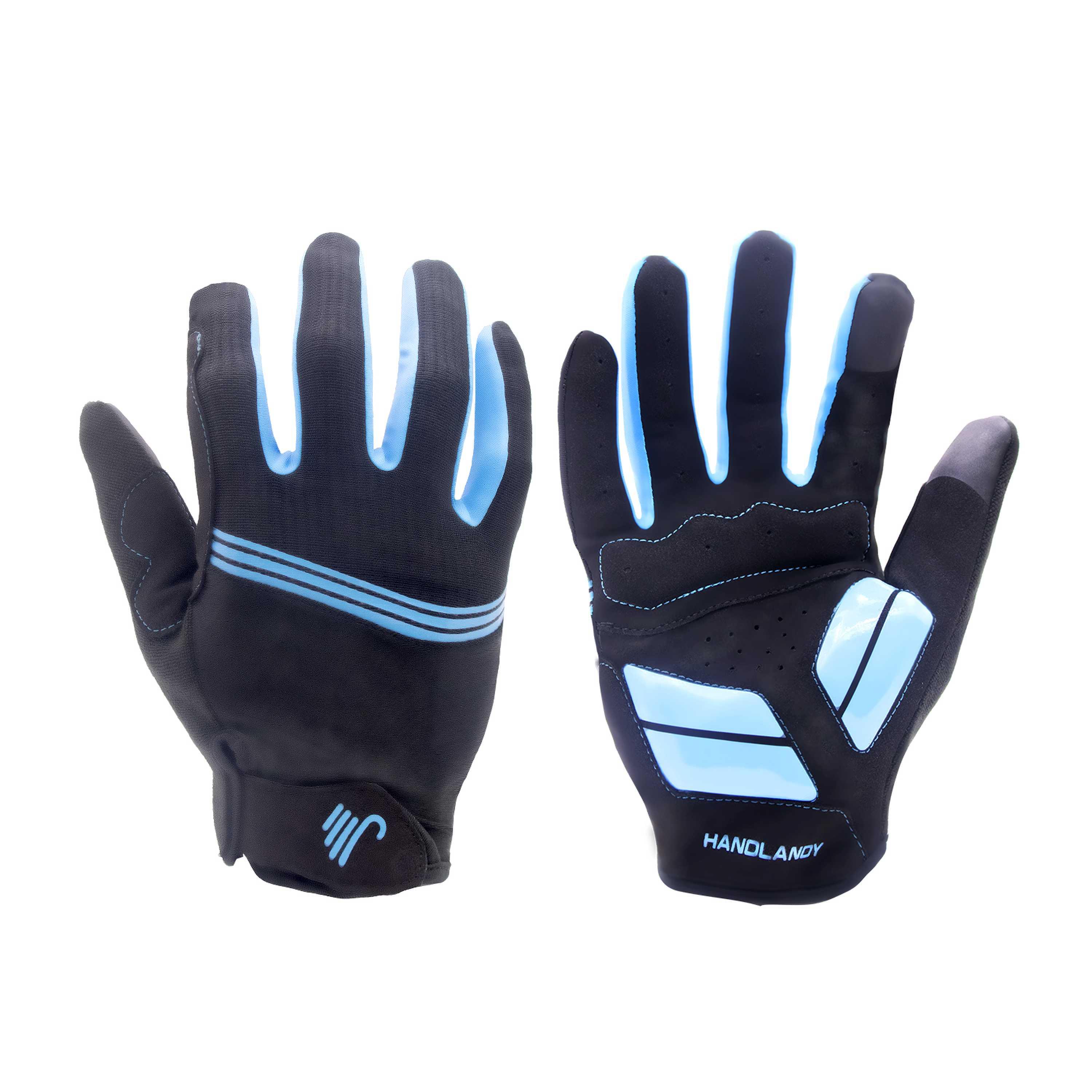 S697 PRISAFETY High Quality Full Finger Tip Breathable mesh Mountain Cycling Touch Screen Padded Bike Glove