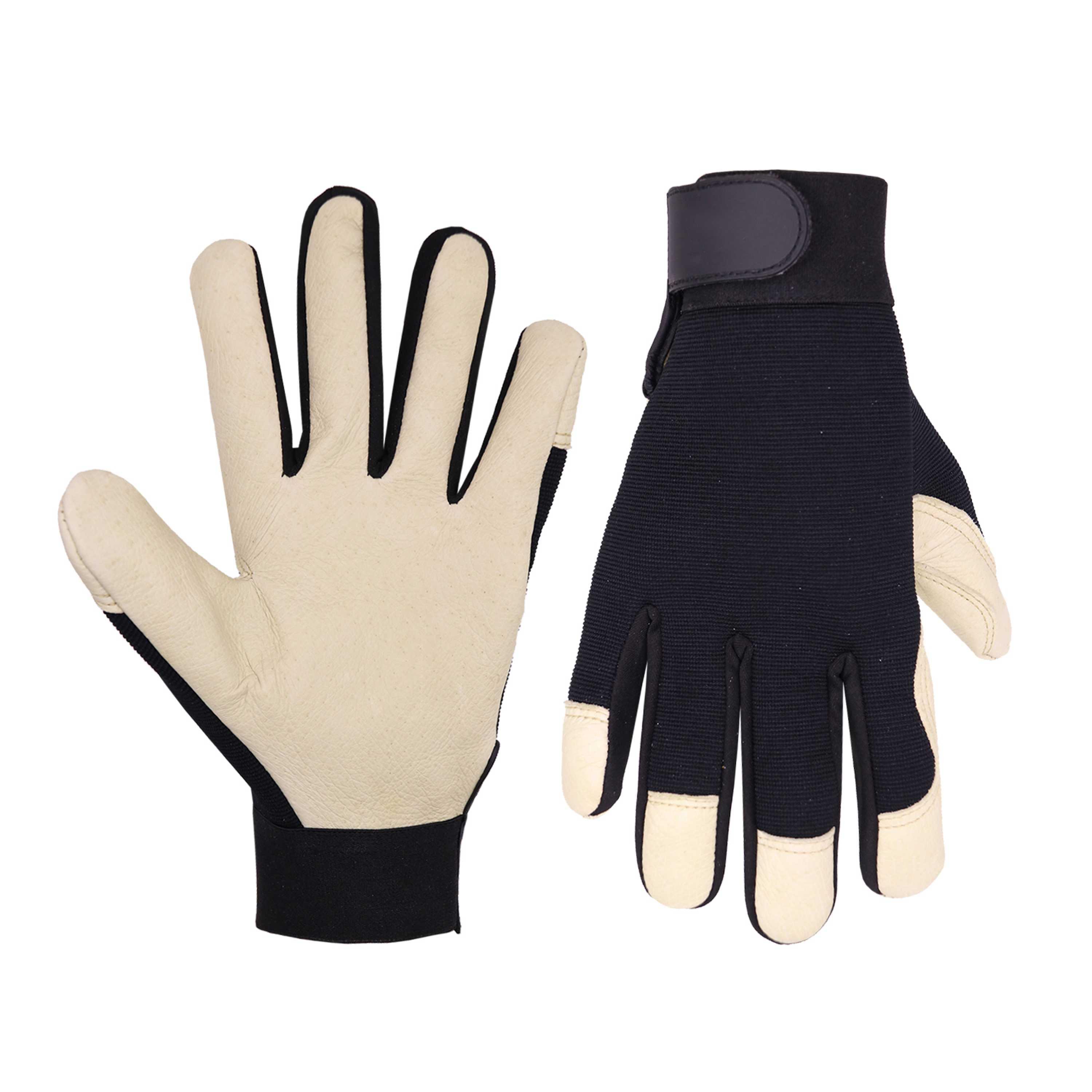 6109 PRISAFETY Premium Split Pigskin Leather Palm Protective Safety Performance Split Leather Gloves