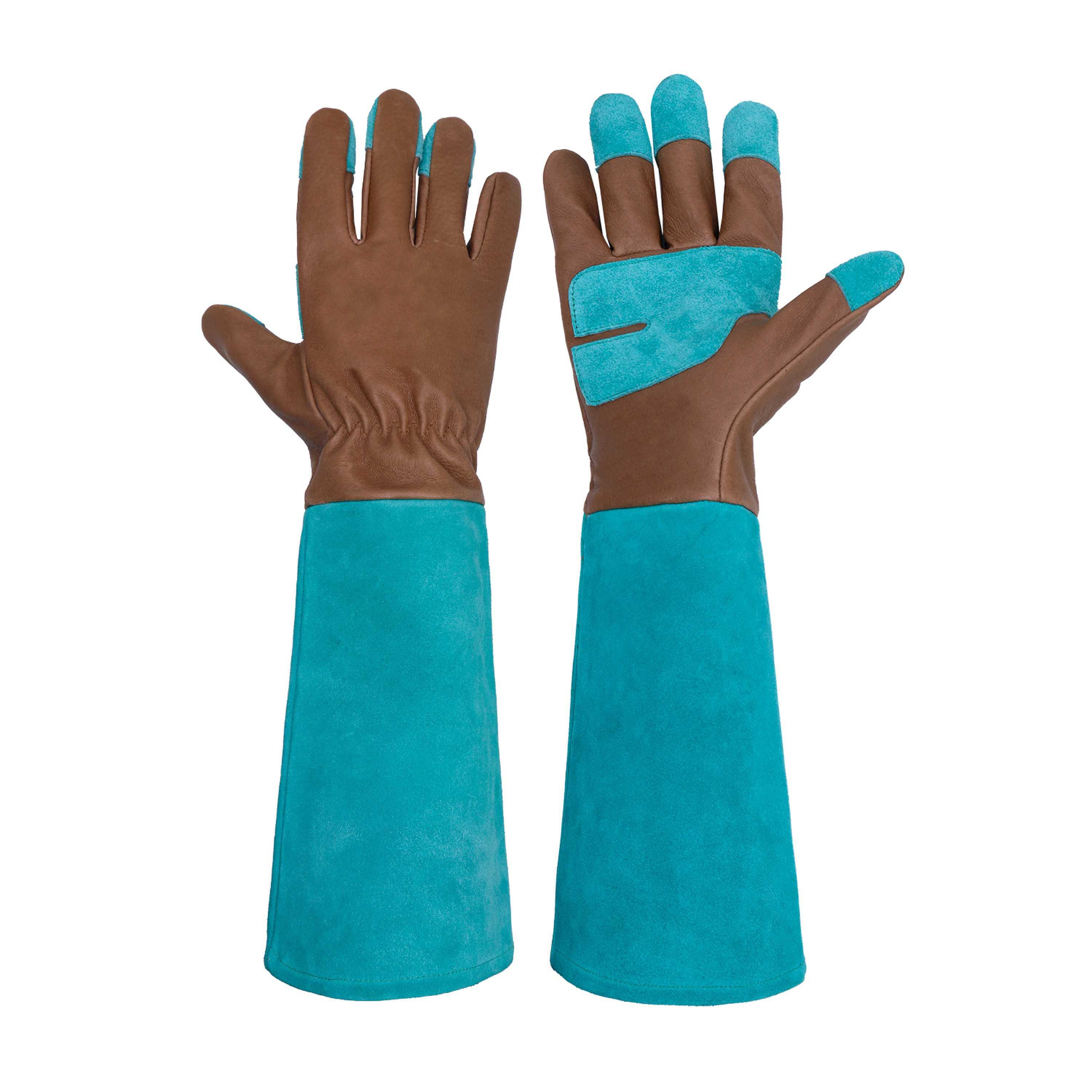 5161 PRISAFETY Green long cuff pigskin leather New design puncture resistance protection leather gardening gloves