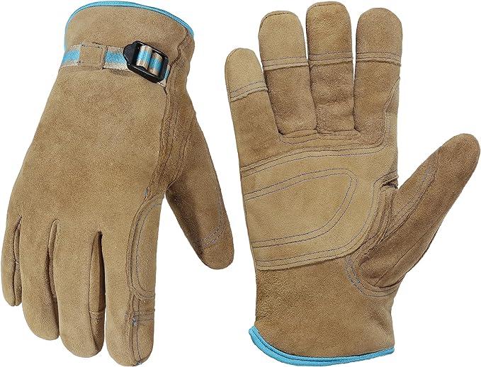 Water Repellent Cold Weather Insulated Genuine Leather Work Gloves 12107
