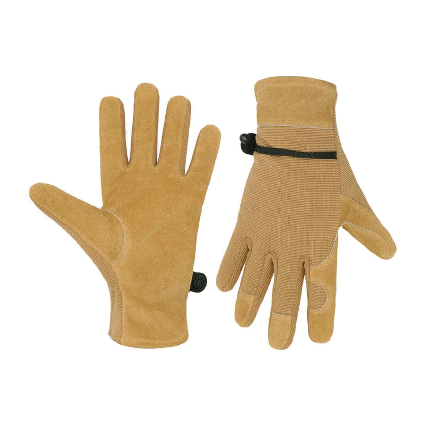 6167 PRISAFETY Gardening Gloves for Women Flexible & Durable, Breathable Utility Work Gloves Heavy Duty Leather Garden Yard Glove