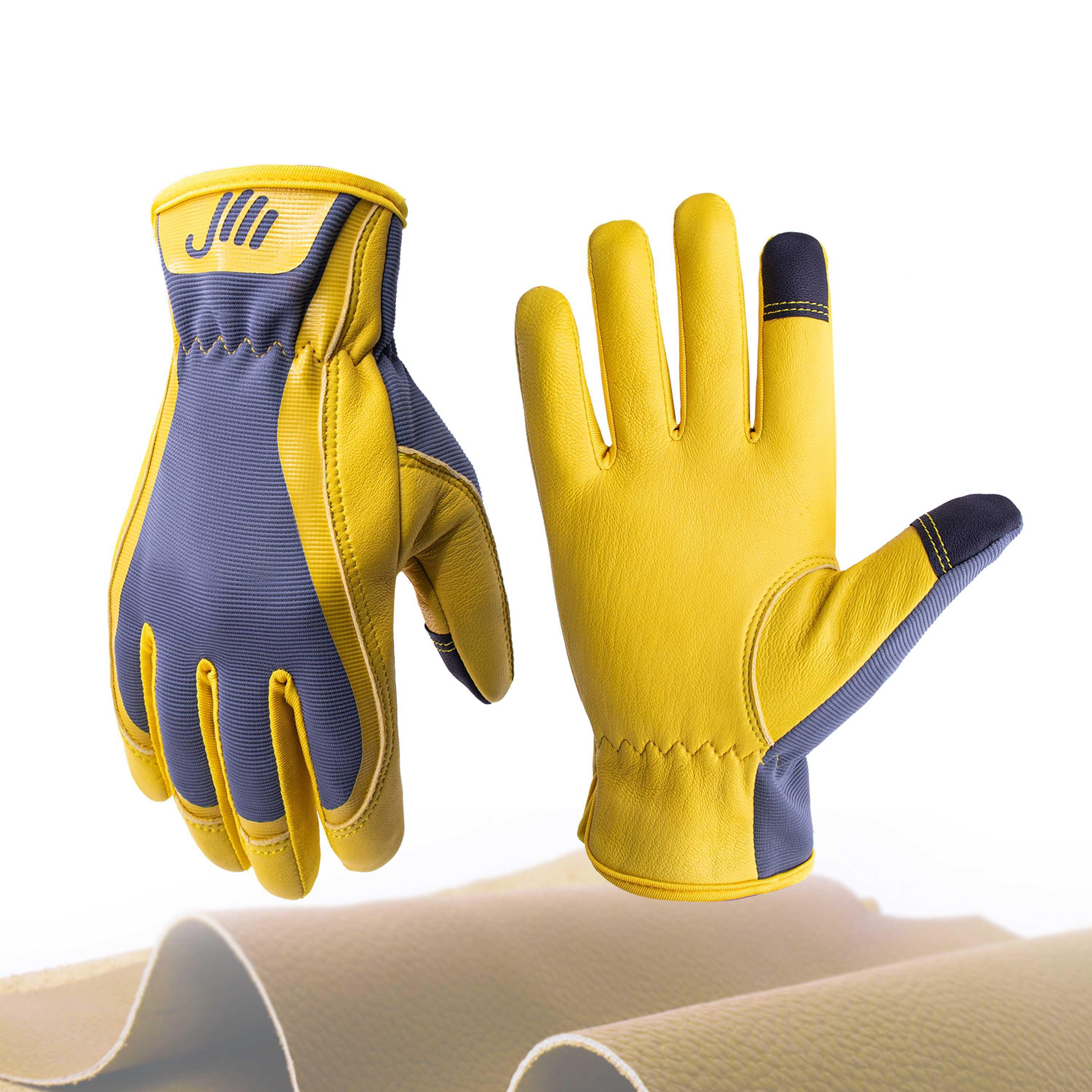 6184 PRI factory direct custom logo deerskin protective construction industry safety hand work mechanics gloves