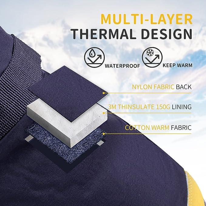 Ski Gloves Women Men Waterproof Breathable Snowboard Gloves 3M Thinsulate Winter Mittens Gloves Cold Weather H701 (4)