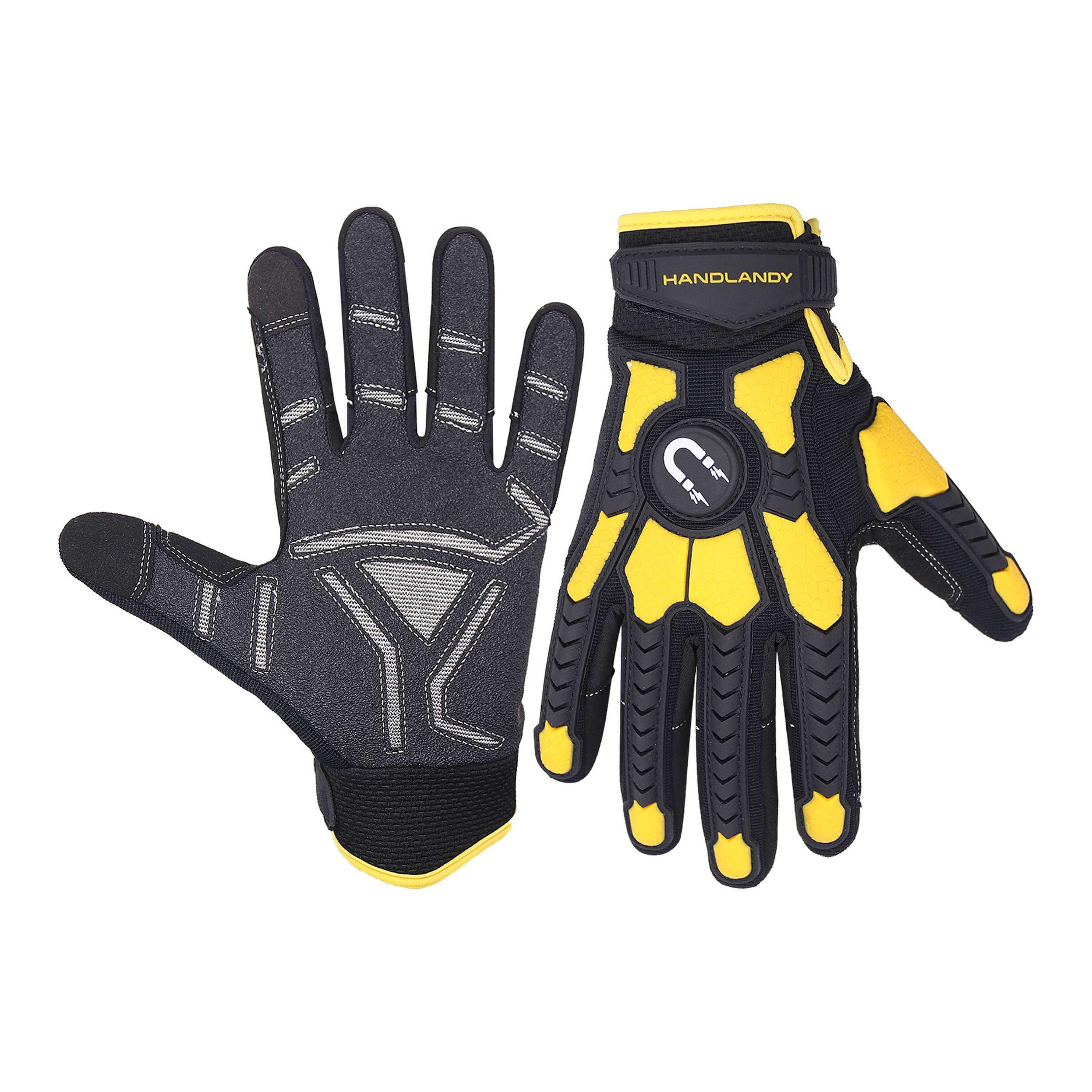 H684 PRISAFETY safty security workshop hand mechanics stretch tech touch fingertips oil resistant leather anti shock mechanical gloves