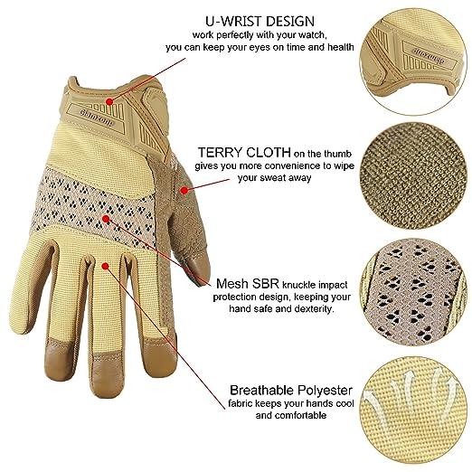 6241 Leather Mechanic Work Gloves Touchscreen (3)