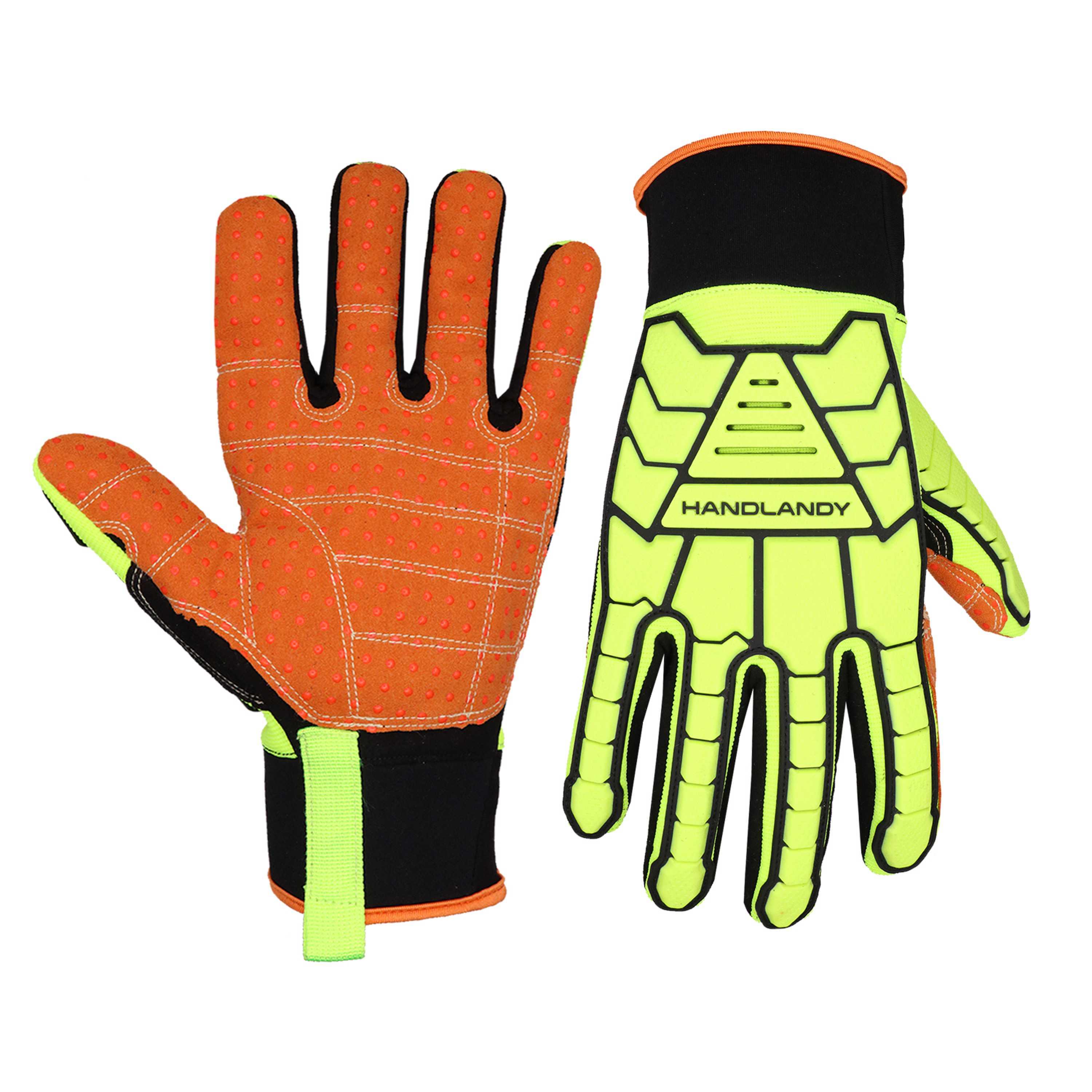 H681 PRISAFETY Grip Dotted Palm Heavy Duty Oil and Gas safety hand impact gloves oilfield