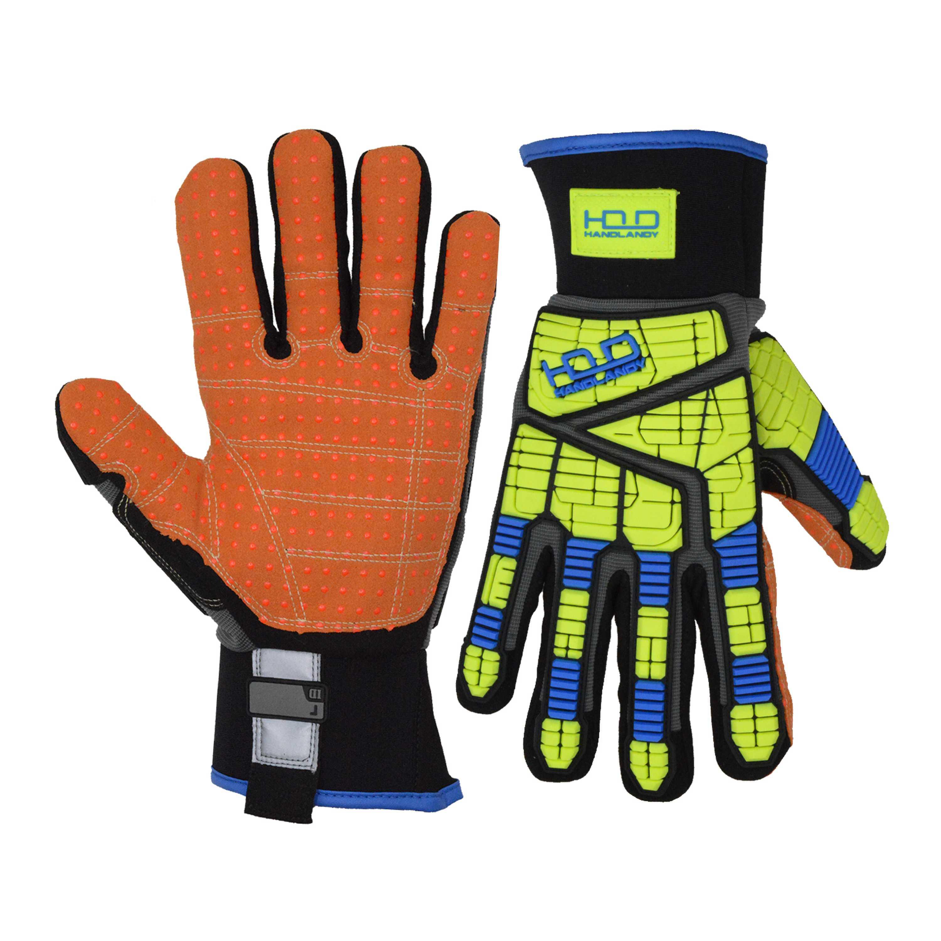H670 PRISAFETY colorful synthetic palm silicon dotting gloves manufacturer,TPR anti-impact work grip gloves