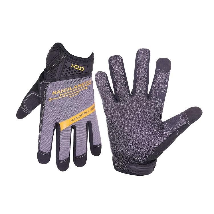 6137 PRISAFETY Customizad touch screen anti-cut anti-slip gloves Synthetic palm with silicone Mechanic work safety gloves