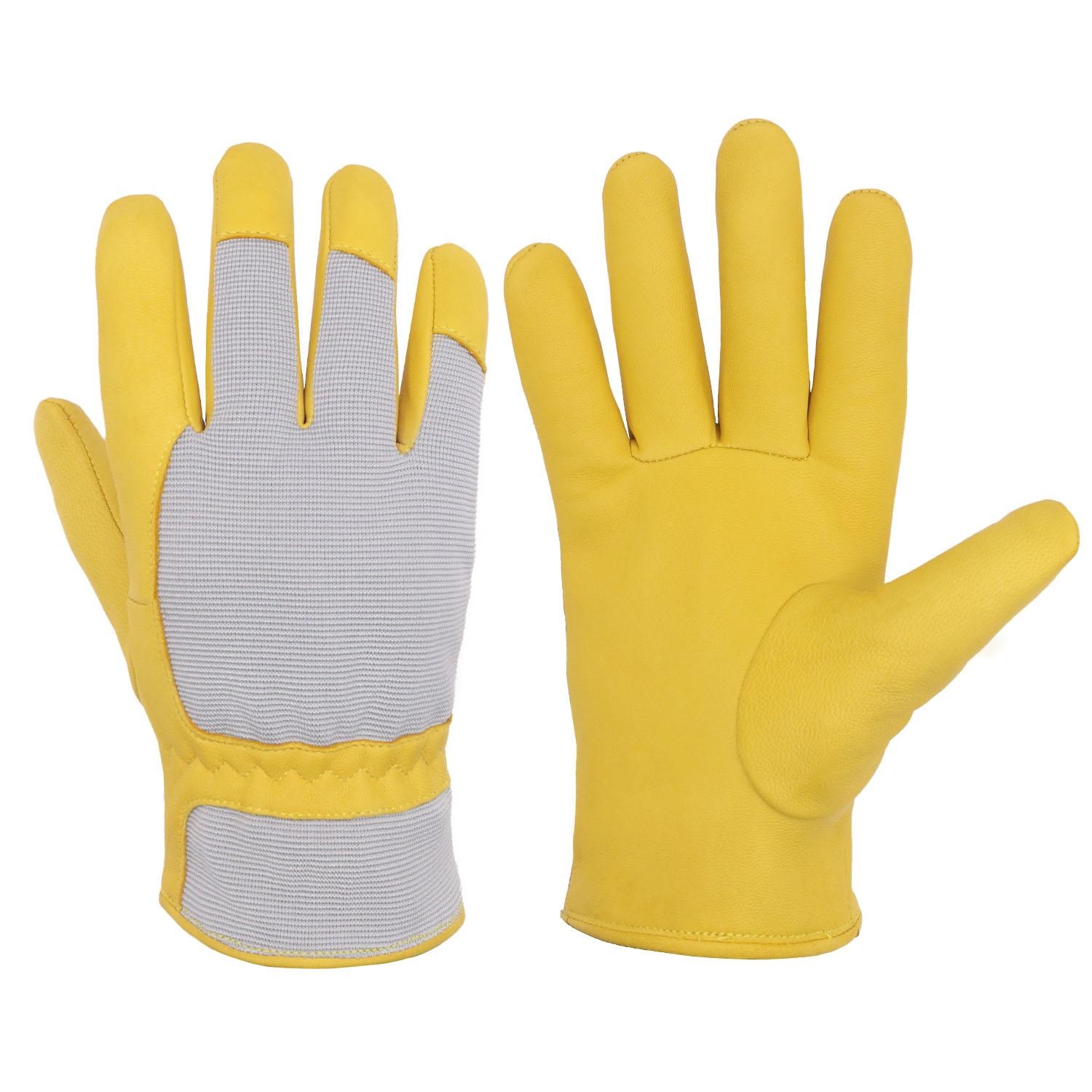 6177 PRISAFETY latest style working gloves Full grain Deerskin breathable ladies safety gloves Mechanics gloves