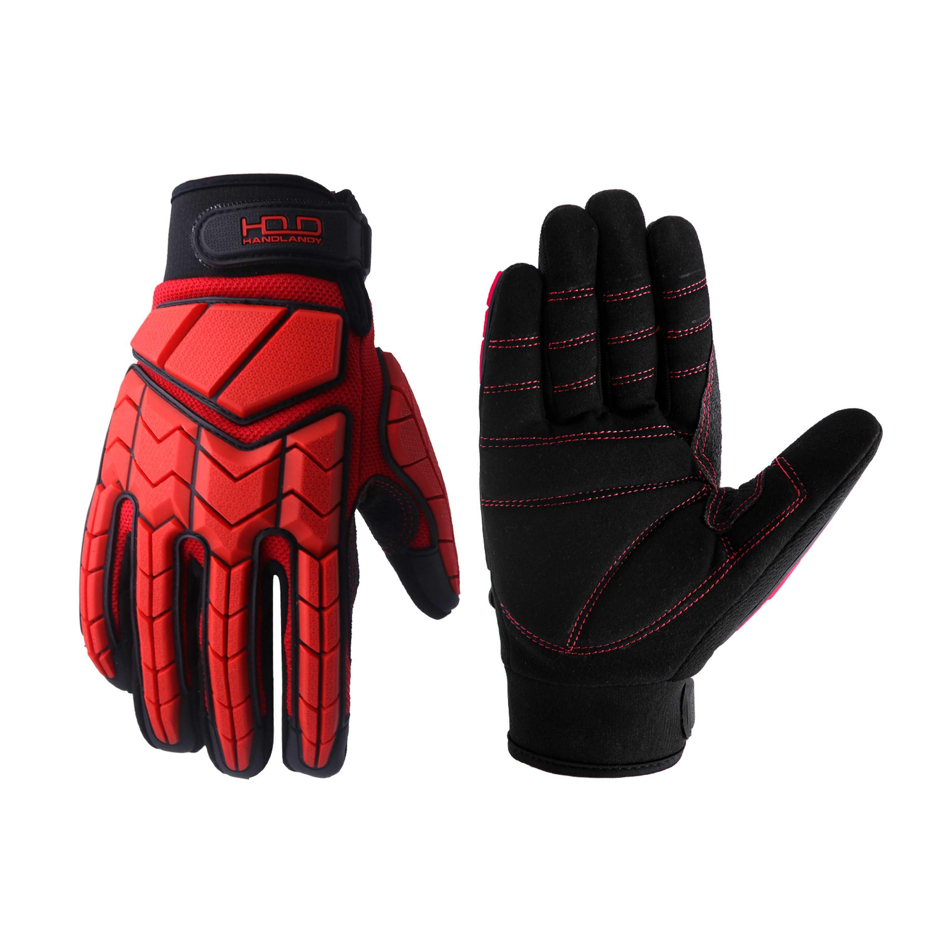 H635 PRISAFETY Anti Vibration Gloves, SBR Padding, TPR Protector Impact Gloves, Men Mechanic Work Gloves