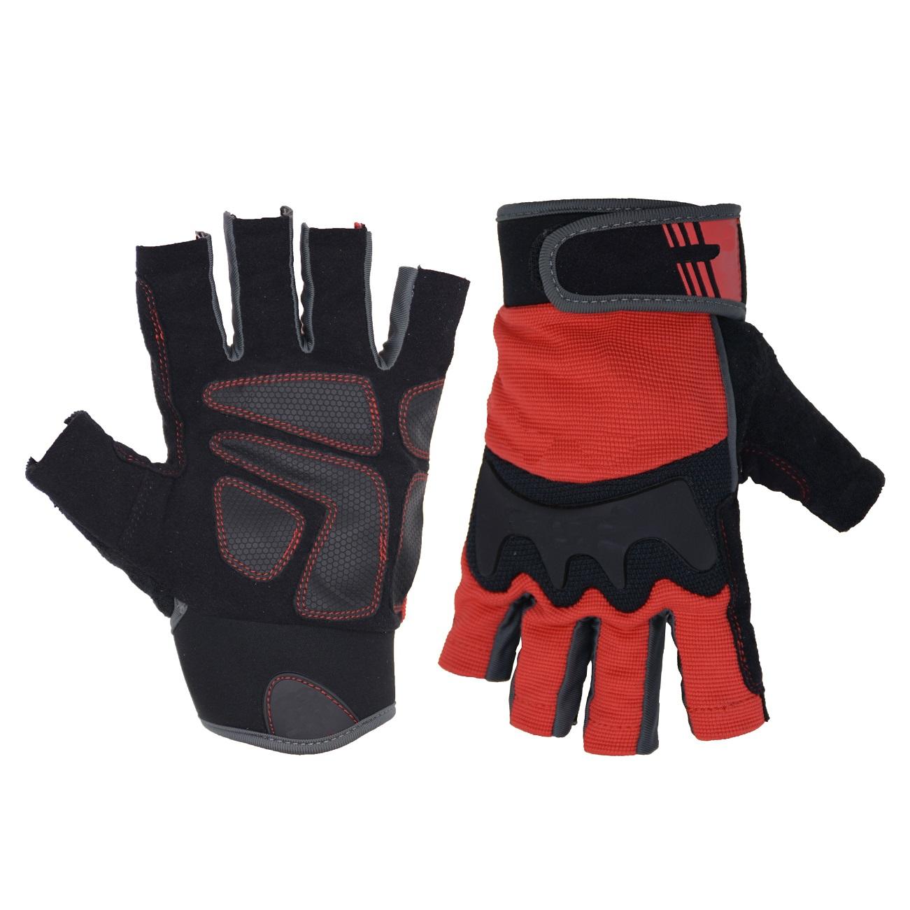 S689 PRISAFETY custom logo motorcycle china cheap knit sport half finger hand riding gloves